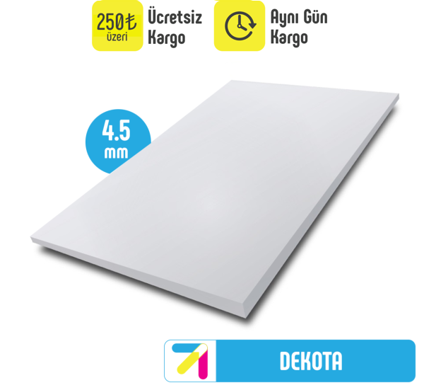 4.5mm Beyaz Dekota Levha