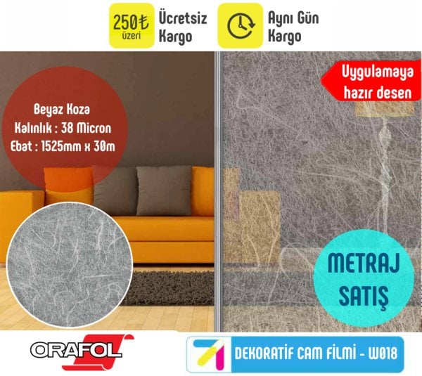 W018 - Koza Dekorasyon Cam Filmi