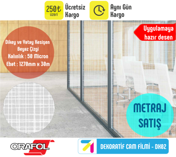 DX02 - Oracal White Web Dekorasyon Cam Filmi