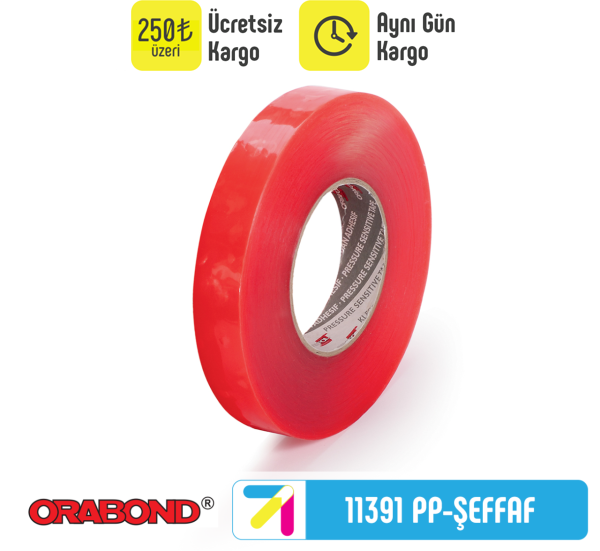 Orabond 11391PP - Şeffaf Çift Taraflı Bant