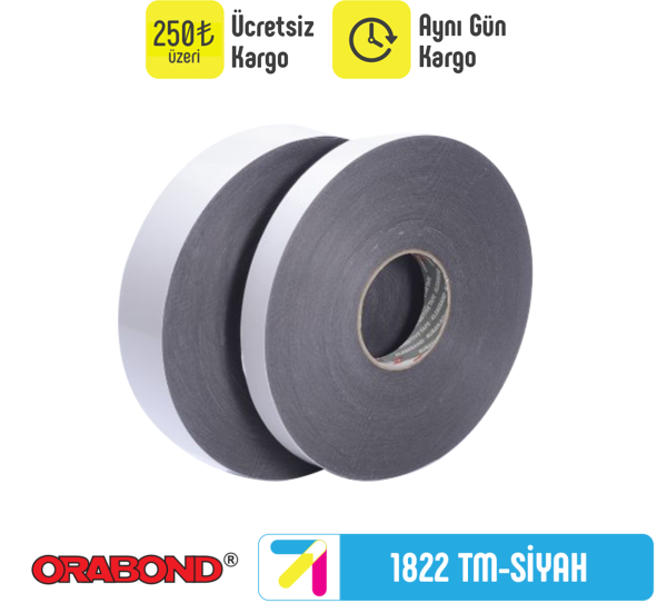 Orabond 1822 TM - Siyah Çift Taraflı Bant