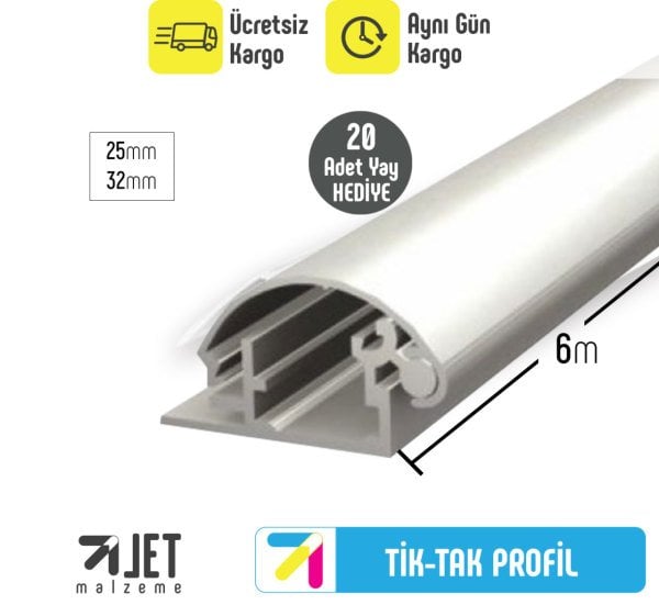 Tik-Tak Alüminyum Çerçeve Profili