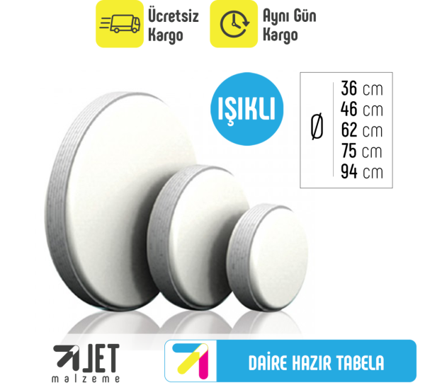 Daire Hazır Işıklı Tabela