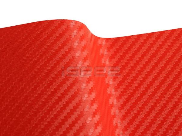 İsee2 Premium Araç Kaplama Folyoları 250.950AN - 3D Carbon Fibre Red (Hava Kanallı) - En: 152cm