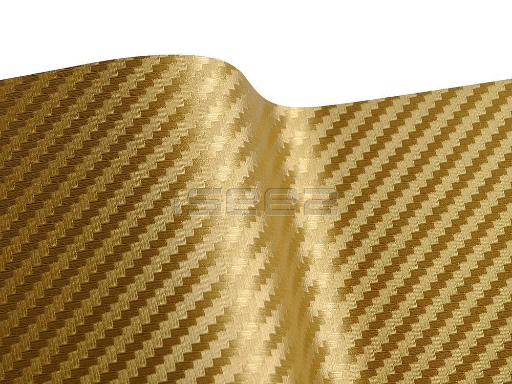 İsee2 Premium Araç Kaplama Folyoları 250.980AN - 3D Carbon Fibre Gold (Hava Kanallı) - En: 152cm - Boy: 30m