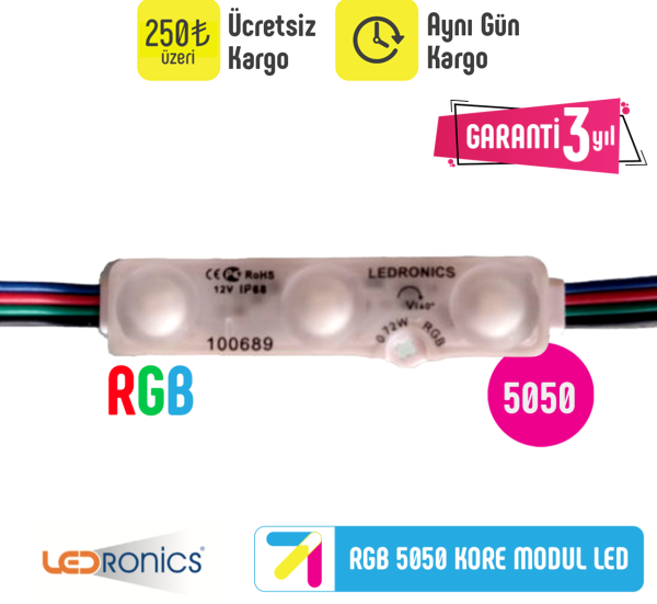 RGB 5050 Kore Modül Led