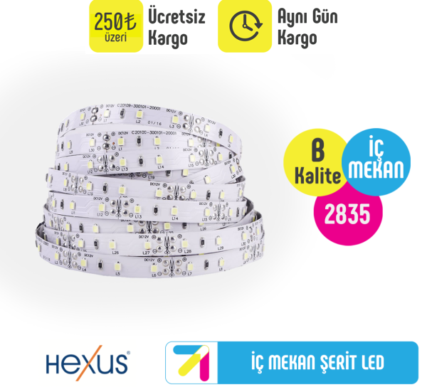B Kalite 2835 İç Mekan Şerit Led