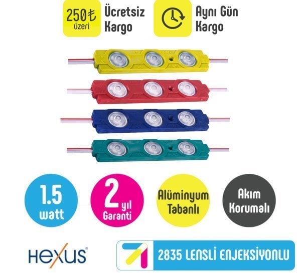 1.5 watt 2835 Lensli Enjeksiyon Modül Led ( 2 Yıl )