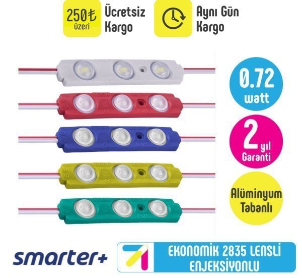 0.72 watt 2835 Lensli Enjeksiyon Modül Led